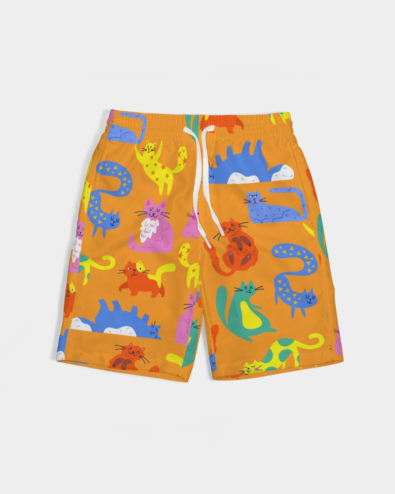 Kids Swim Shorts - Summer Right Meow