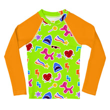 Load image into Gallery viewer, Kids Rash Guard - Sticker Bomb
