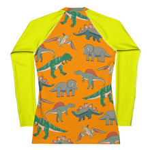 Load image into Gallery viewer, Match My Mini Women&#39;s Rash Guard - Dino Dive
