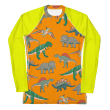 Load image into Gallery viewer, Match My Mini Women&#39;s Rash Guard - Dino Dive
