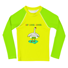 Load image into Gallery viewer, Kids Rash Guard - Get Loose Goose
